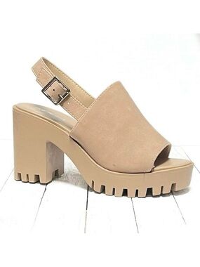 Women Mule Sling Back Platform Chunky Heel Sandals | 8